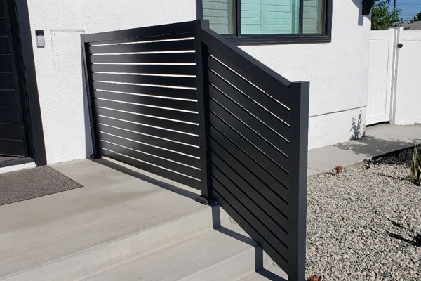 aluminum railing on porch steps