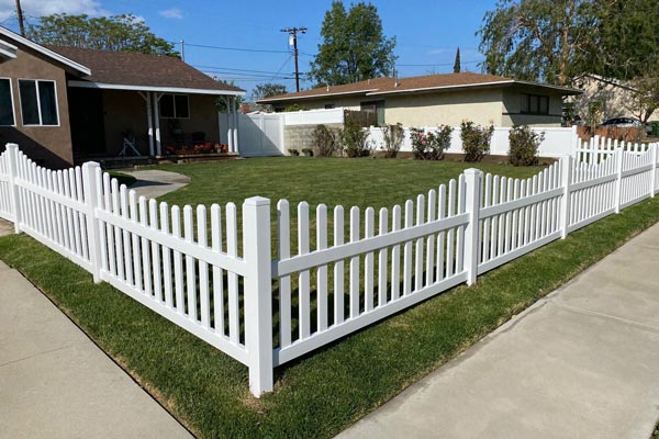 white perimeter fencing