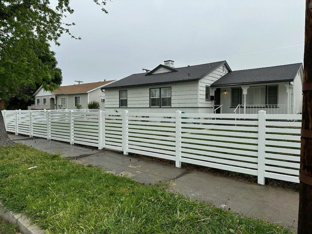 white perimeter fencing