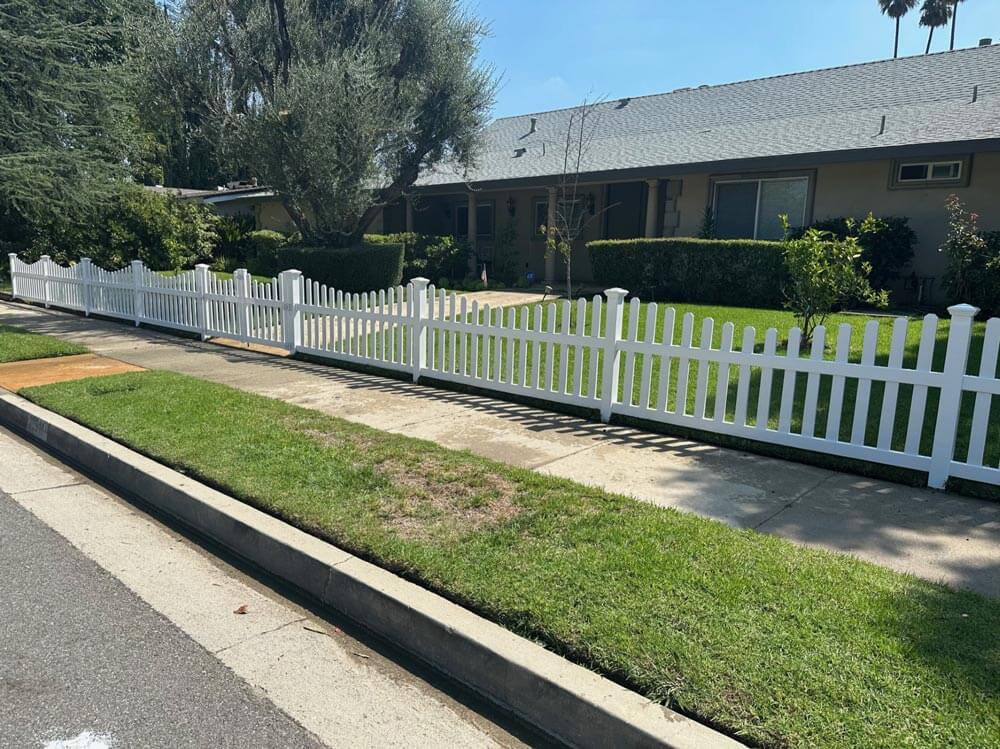 white perimeter fencing